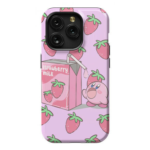 Strawberry Milk Kirby Parody Phone Case