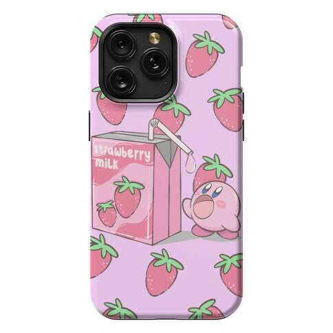 Strawberry Milk Kirby Parody Phone Case