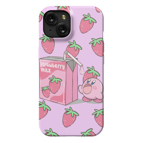Strawberry Milk Kirby Parody Phone Case