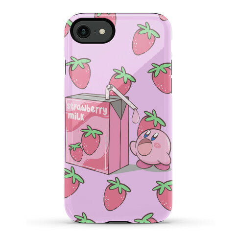Strawberry Milk Kirby Parody Phone Case