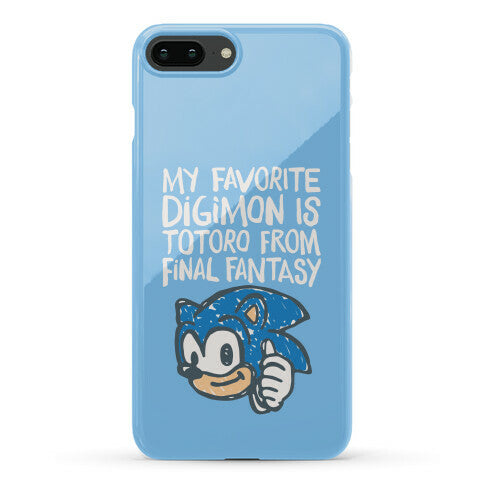 My Favorite Digimon Is Totoro From Final Fantasy Parody Phone Case