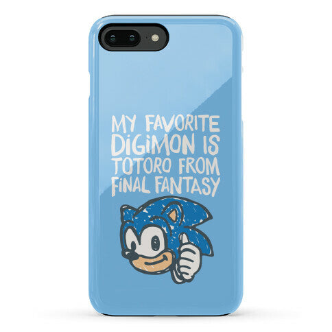 My Favorite Digimon Is Totoro From Final Fantasy Parody Phone Case