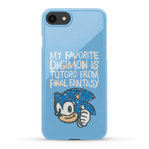 My Favorite Digimon Is Totoro From Final Fantasy Parody Phone Case