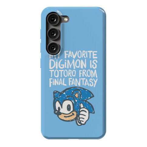 My Favorite Digimon Is Totoro From Final Fantasy Parody Phone Case