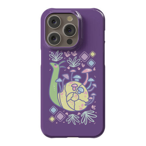 Pastel Mushroom Snail Phone Case