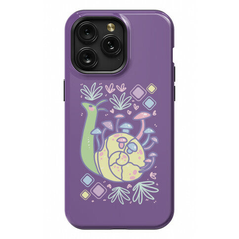 Pastel Mushroom Snail Phone Case