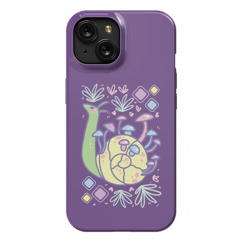 Pastel Mushroom Snail Phone Case