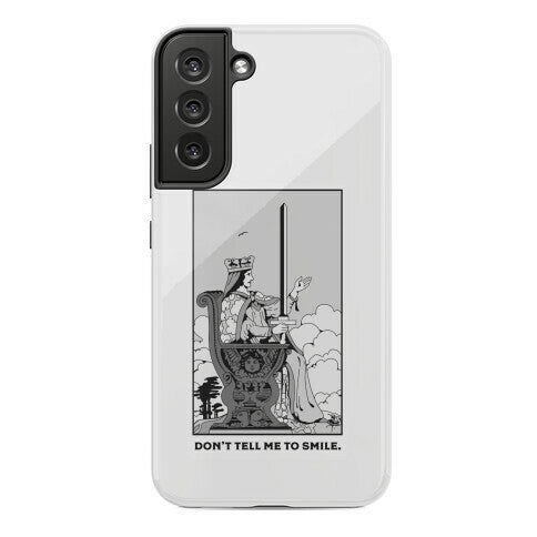 Don't Tell Me To Smile (Queen Of Swords Tarot) Phone Case