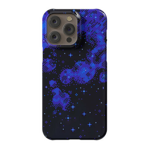 Pixelated Blue Nebula Phone Case