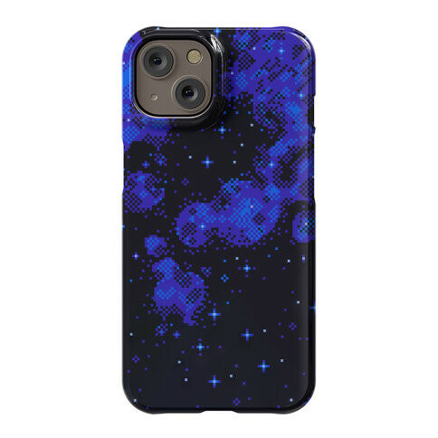 Pixelated Blue Nebula Phone Case