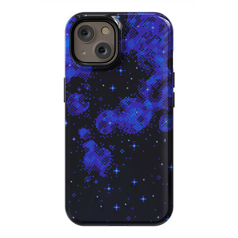 Pixelated Blue Nebula Phone Case