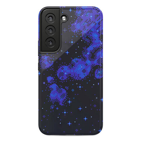 Pixelated Blue Nebula Phone Case