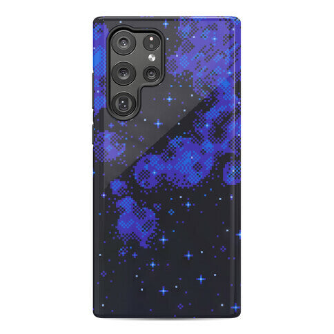 Pixelated Blue Nebula Phone Case