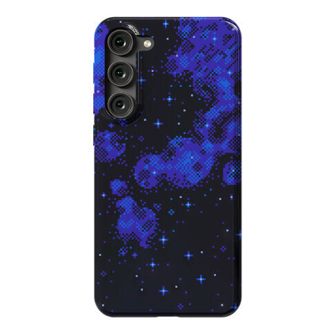 Pixelated Blue Nebula Phone Case