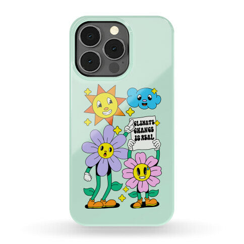 Climate Change Is Real Cartoon Phone Case