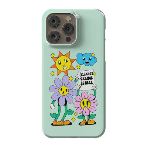 Climate Change Is Real Cartoon Phone Case