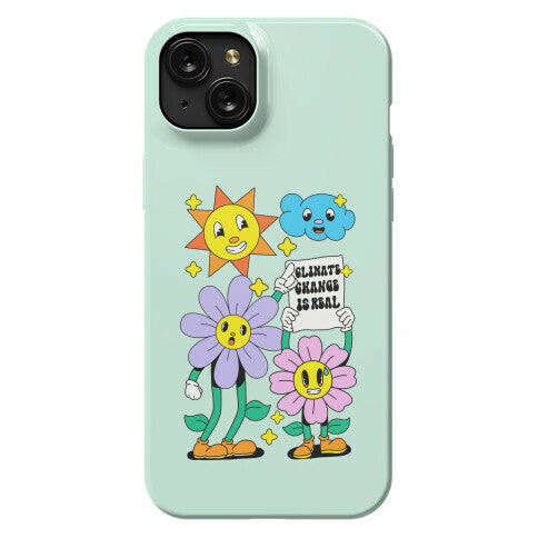 Climate Change Is Real Cartoon Phone Case