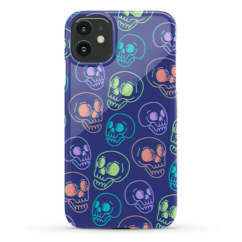 Pastel Skulls Glitch Phone Case