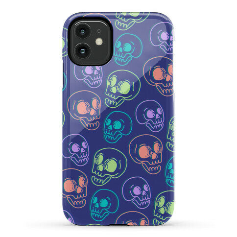 Pastel Skulls Glitch Phone Case