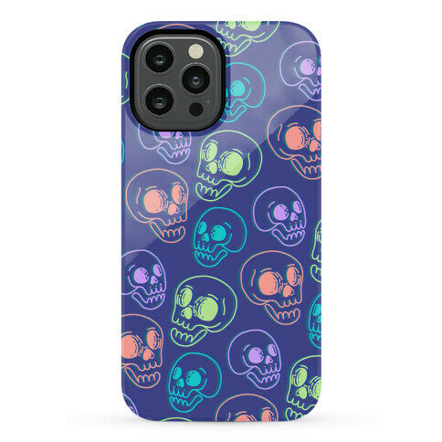 Pastel Skulls Glitch Phone Case