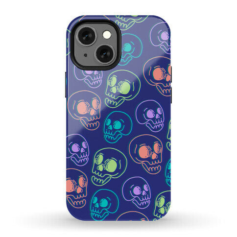 Pastel Skulls Glitch Phone Case