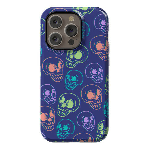 Pastel Skulls Glitch Phone Case