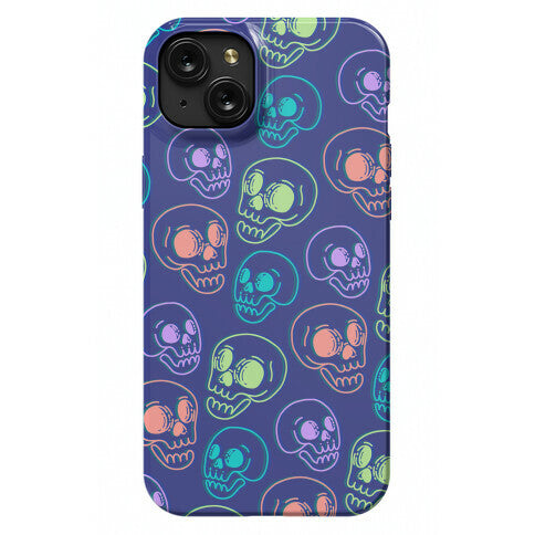 Pastel Skulls Glitch Phone Case