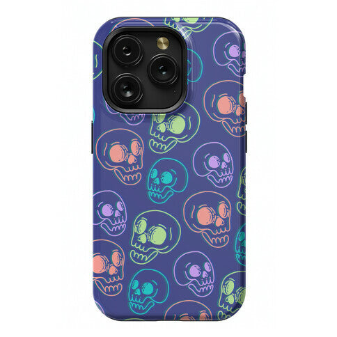 Pastel Skulls Glitch Phone Case