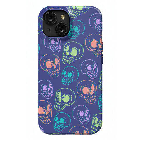 Pastel Skulls Glitch Phone Case