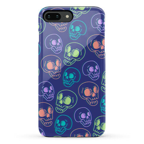 Pastel Skulls Glitch Phone Case