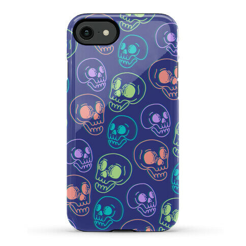 Pastel Skulls Glitch Phone Case