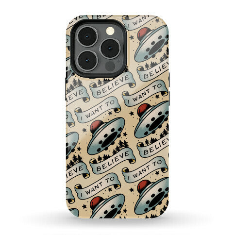 I Want to Believe (Old School Tattoo) Phone Case