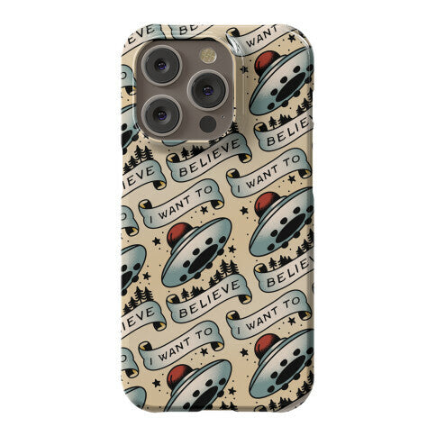 I Want to Believe (Old School Tattoo) Phone Case