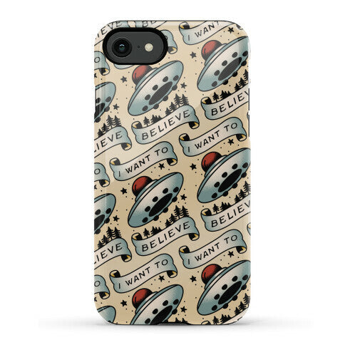 I Want to Believe (Old School Tattoo) Phone Case