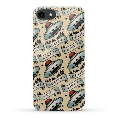 I Want to Believe (Old School Tattoo) Phone Case