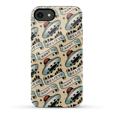 I Want to Believe (Old School Tattoo) Phone Case