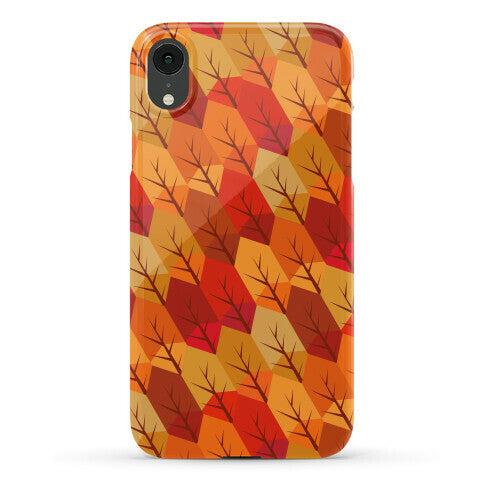 Geometric Fall Leaf Pattern Phone Case