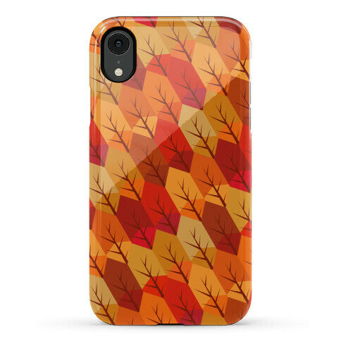 Geometric Fall Leaf Pattern Phone Case