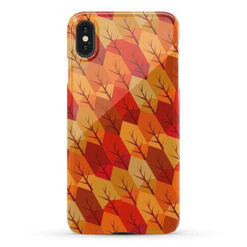 Geometric Fall Leaf Pattern Phone Case