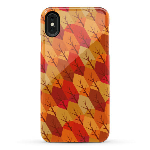 Geometric Fall Leaf Pattern Phone Case