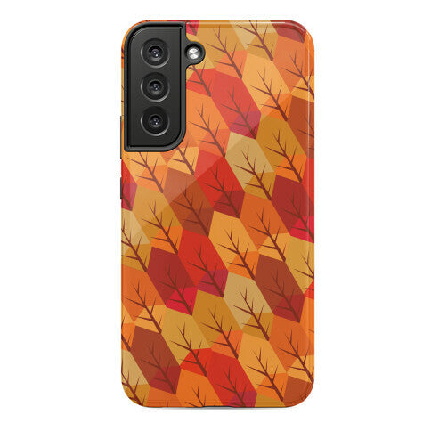 Geometric Fall Leaf Pattern Phone Case