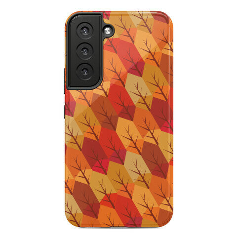 Geometric Fall Leaf Pattern Phone Case