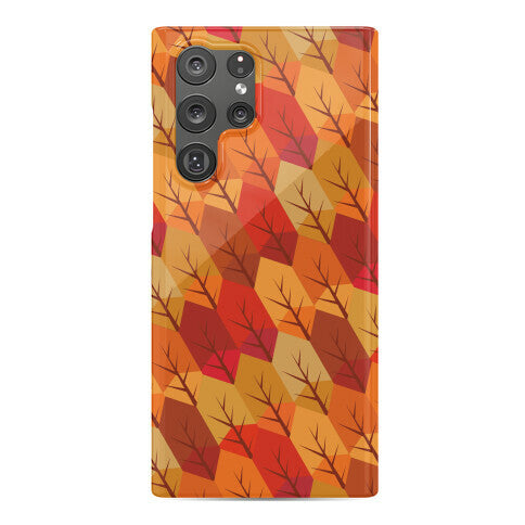 Geometric Fall Leaf Pattern Phone Case