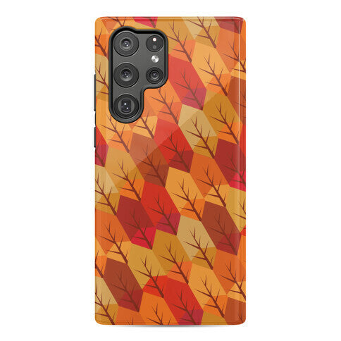 Geometric Fall Leaf Pattern Phone Case