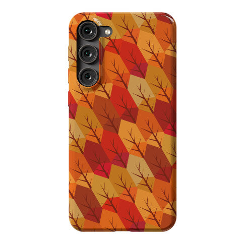 Geometric Fall Leaf Pattern Phone Case