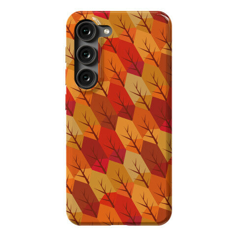 Geometric Fall Leaf Pattern Phone Case