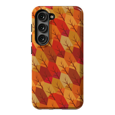 Geometric Fall Leaf Pattern Phone Case
