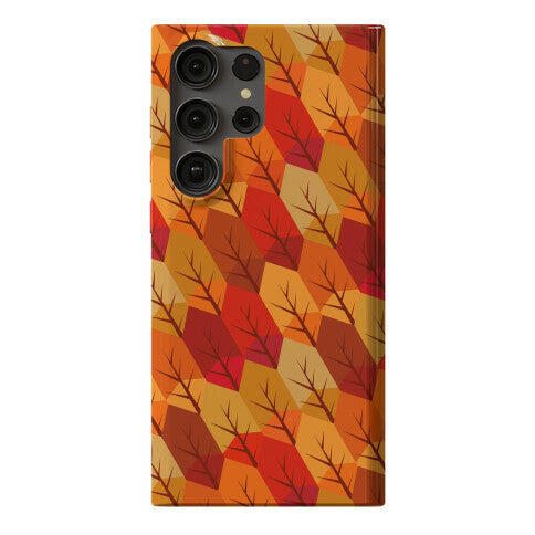 Geometric Fall Leaf Pattern Phone Case