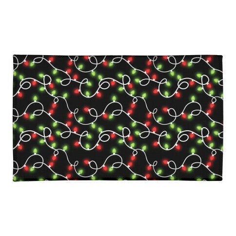 Christmas Lights Pattern Welcome Mat