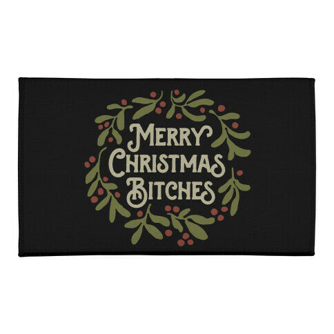 Merry Christmas Bitches Welcome Mat